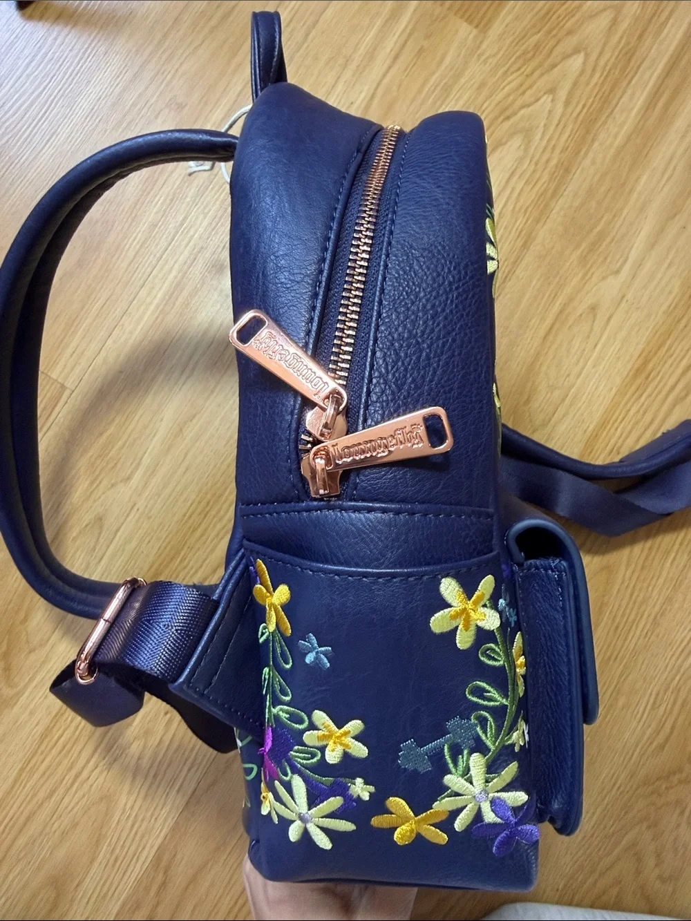 Loungefly Disney Parks Navy Floral Backpack - 